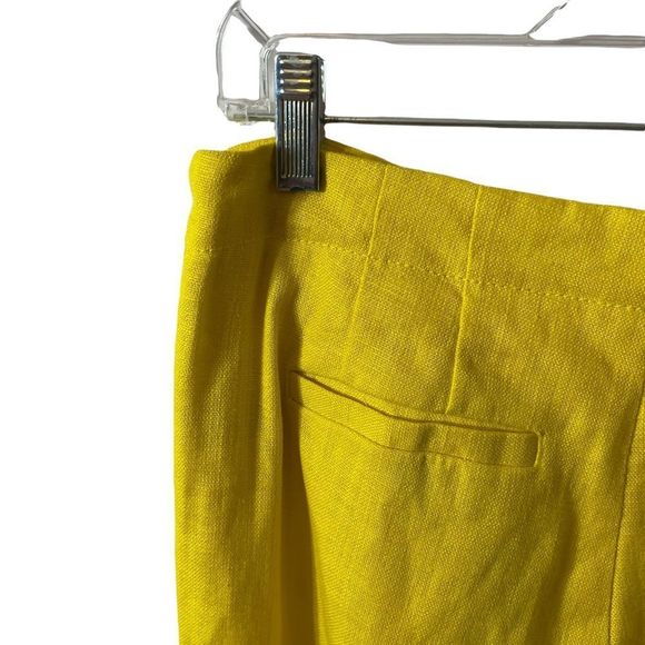 Anthropologie Cartonnier Yellow Linen Pants Size 2 - Picture 10 of 12